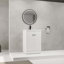 Évier de salle de bain autoportant en résine blanche et 2 portes d'armoire à fermeture en douceur-1550587041-1550587039