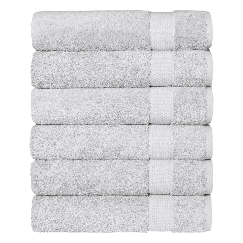 STARLIGHT 100% Turkish Cotton Terrycloth Bath Towels, Gracier Gray