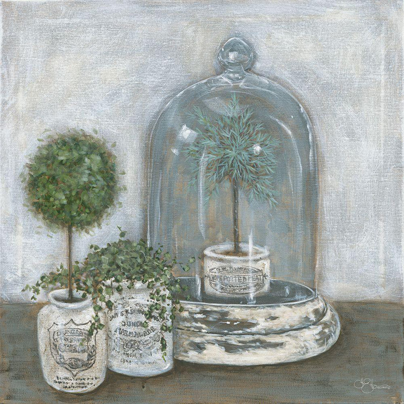 Art sur toile tendue Lark Manor ™ Hollihocks, Little Topiaries, H 20 po x l 20 po