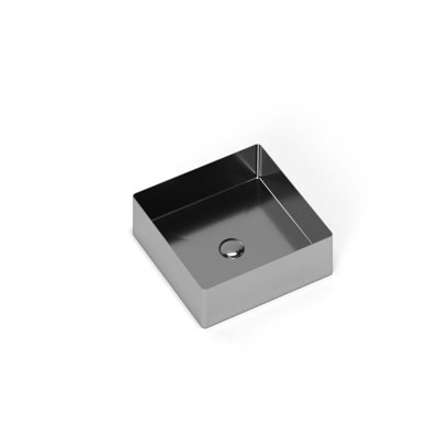 Badeloft 15.75" x 15.75" Stainless Steel Vessel Bathroom Sink ES-WB-400-BS in Brushed Stainless