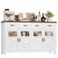 Buffet Almus de 55 po avec 4 portes en verre, 2 grands tiroirs et tablettes réglables-57167824