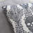 Gothic Damask Skull Throw Pillow 20x20 Polyester Gray Accent Pillow