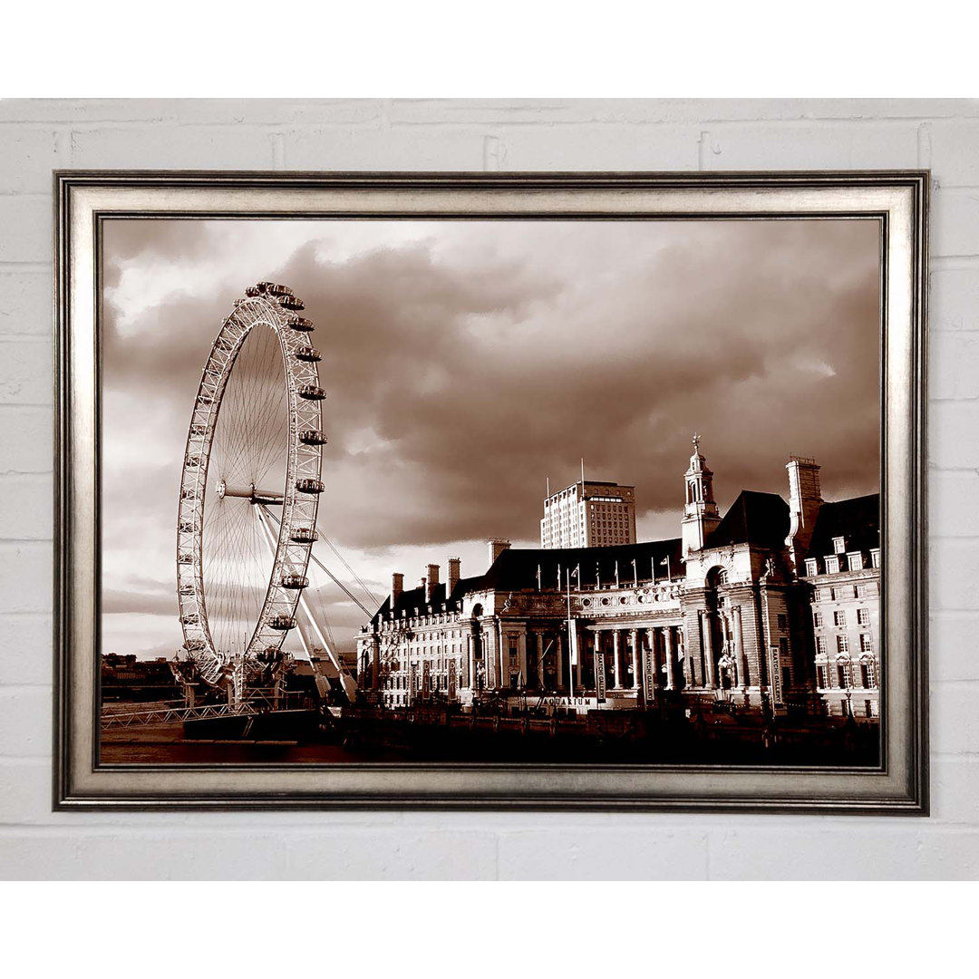 London Eye Brown - Einzelner Bilderrahmen Kunstdrucke