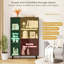 Armoire de rangement autoportante avec 5 tablettes ouvertes