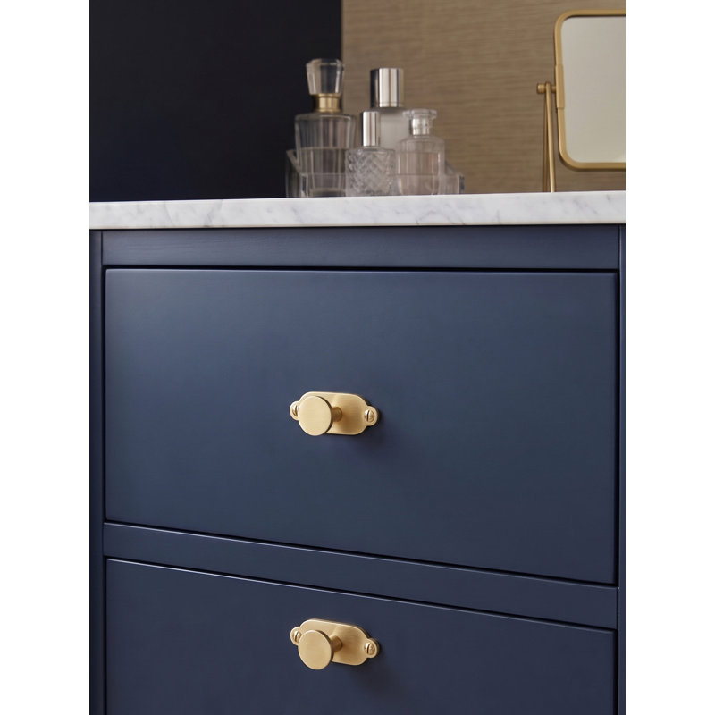 1.14" Diameter Mushroom Knob With Backplate(G013), Champagne Bronze