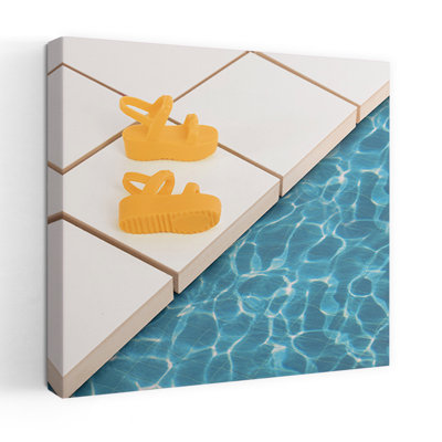 Denetria Contemporary Art Abstract Contemporary Summer Wall Art - Wrapped Canvas Print