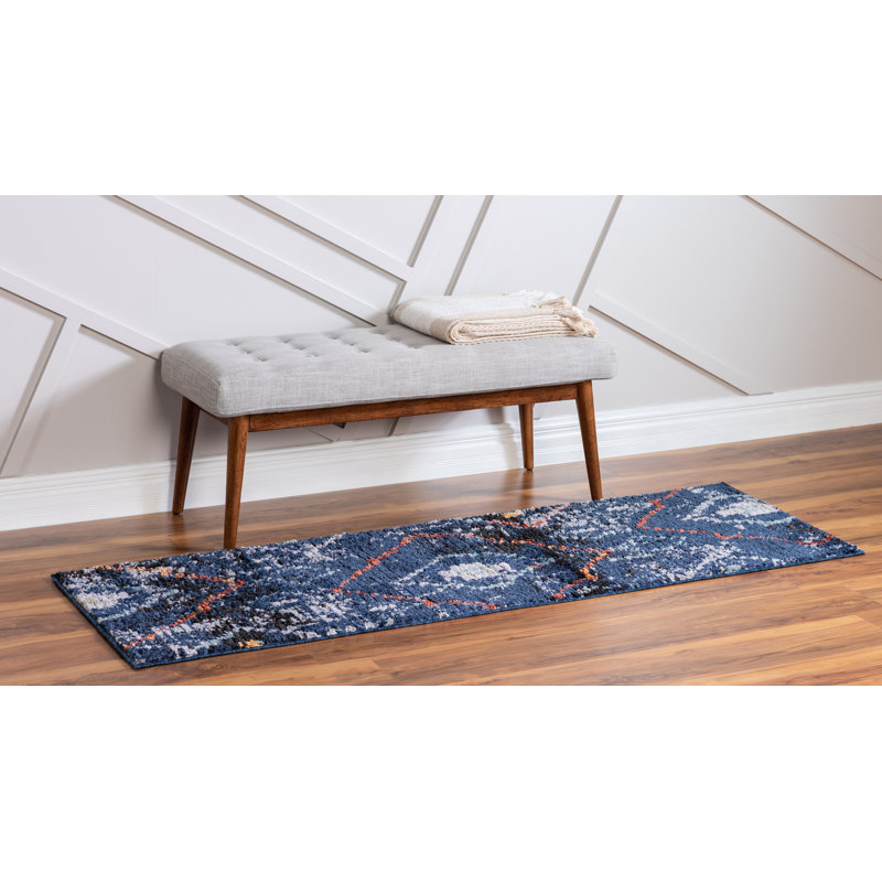 Geometric Indoor Rug, Runner 2'7" x 10'