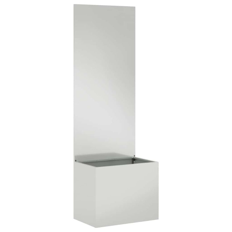 Planter Box, 140cm H x 50cm W x 50cm D, Silver