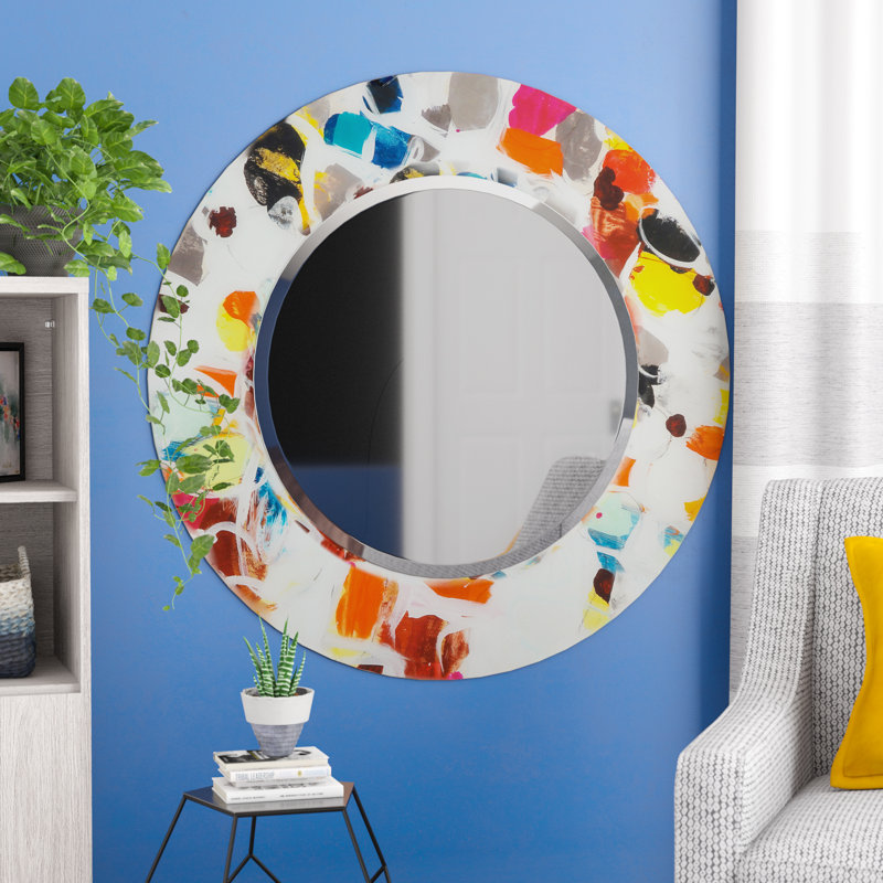 Saqlain Glass Round Mirror