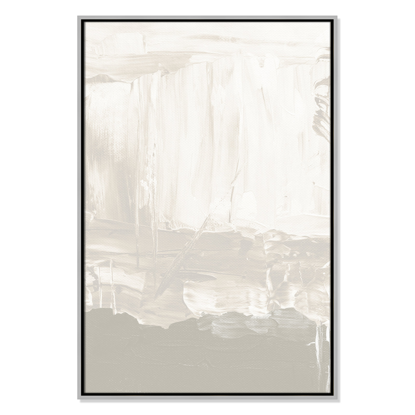 Albie "Taupe Abstract" Print, 37.5" H x 25.5" W, Silver