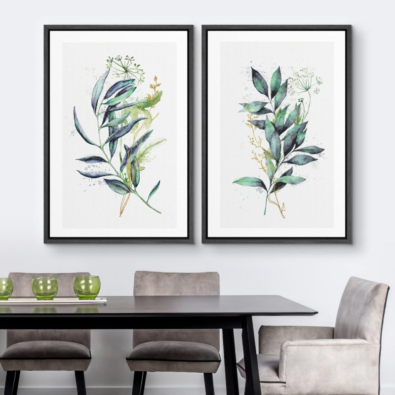 Aquarelle, pastel, vert, sarcelle, forêt, plantes, nature, désert, illustrations, art, rustique, minimal, Noir