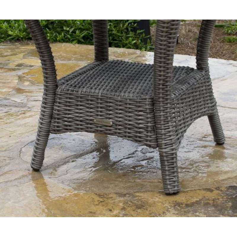 Bayview Wicker Side Table, Driftwood