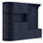Multifunctional L-Shaped Hall Cabinet with Storage & 4 Hooks, Split-Use Entryway Organizer for Living Room & Kitchen, antique blue-1564946312
