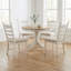 Ensemble de table de salle à manger extensible 5 pièces avec chaises à dossier échelle - Retro Farmhouse Kitchen Furniture-1740668755