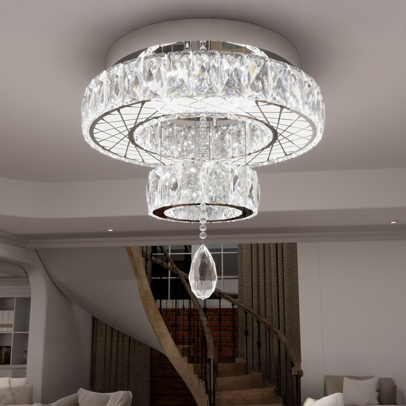 Lustre en cristal Glam, Argent argent