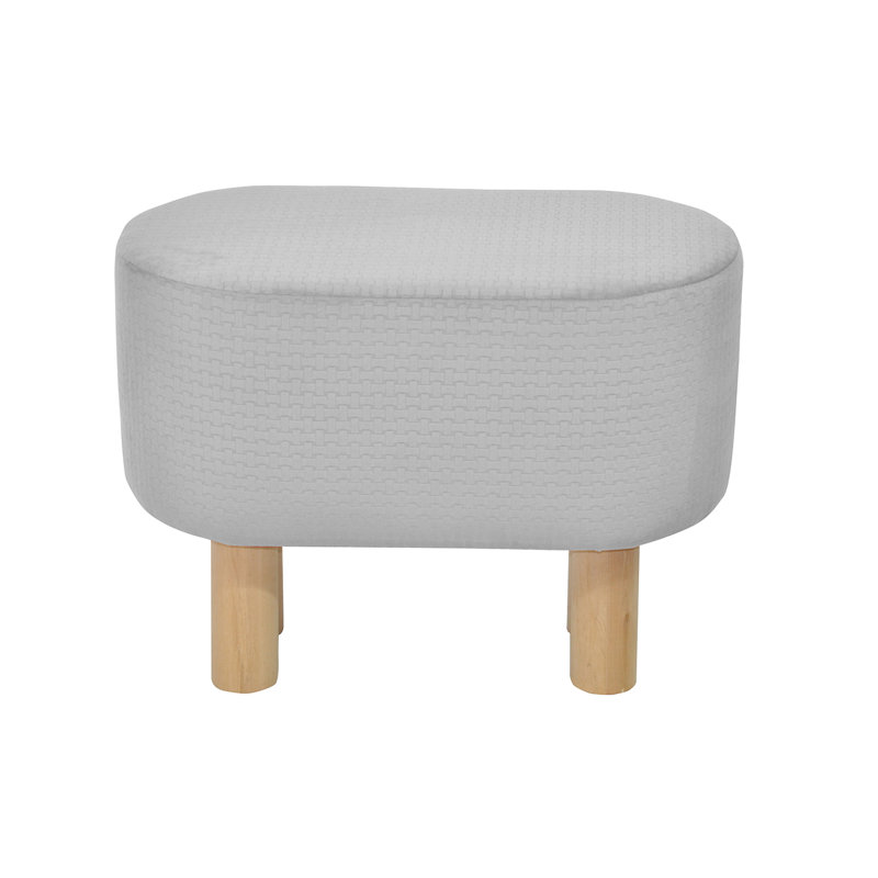 Kivi Polyester Blend Upholstered Bench, Grey