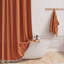Farmhouse Shower Curtain, Striped Shower Curtains with Tassel and 12 Plastic Hooks, 182 x 182 cm Burnt Orange