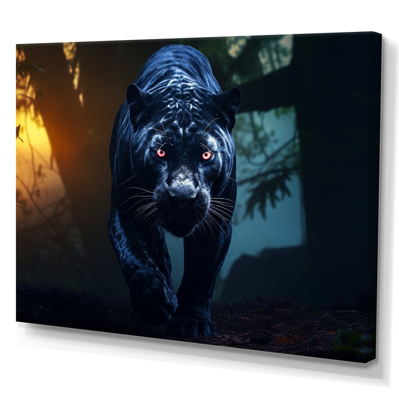 «Black Panther Gaze» sur toile, H 12 po x l 20 po x P 1 po, Toile tendue
