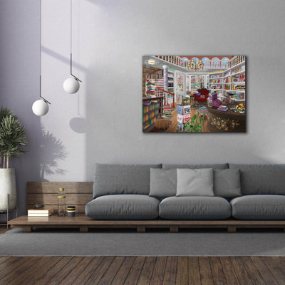 «The Book Shop» par Bigelow, illustrations sur toile