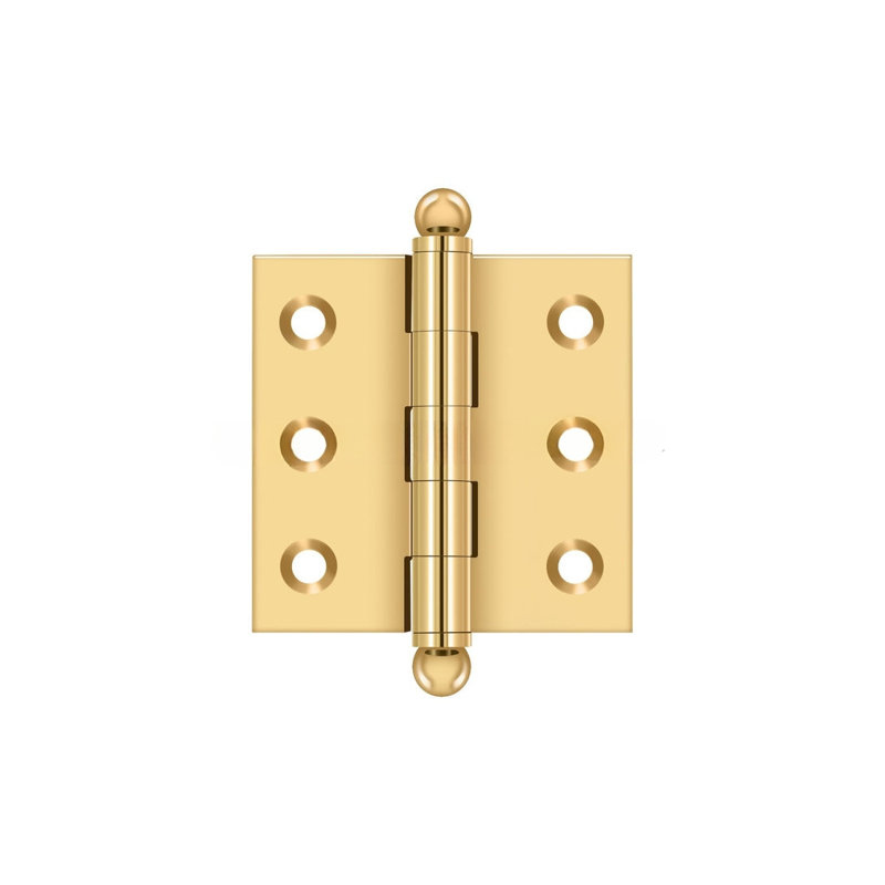 Deltana CH2020U26D 2" x 2" Hinge, w/ Ball Tips in Brushed Chrome Pair, Brass