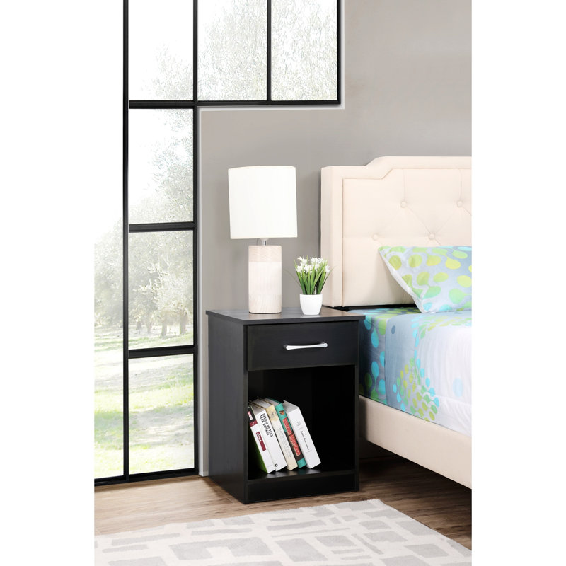 Table de chevet Harrel pour espaces décontractés, Noir