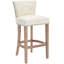 Ensemble de 2 tabourets de bar, cuir et bois-766207883
