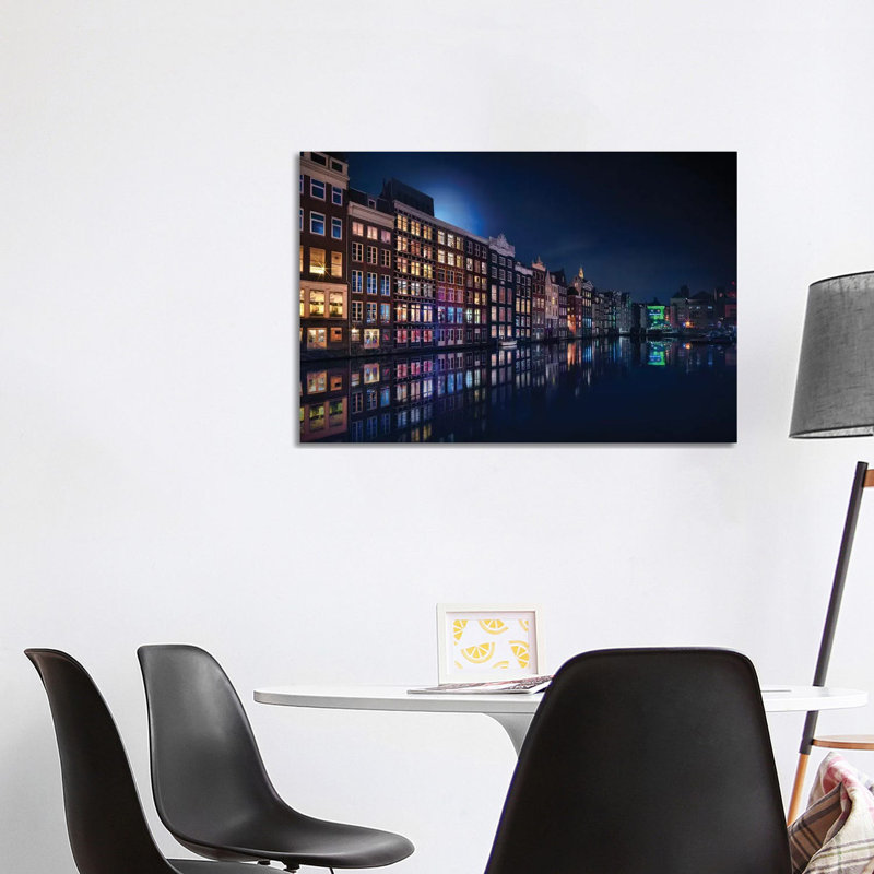Amsterdam Windows Colors by Jesús M. García - Wrapped Canvas Print, 66.04cm H x 101.6cm W x 1.905cm D