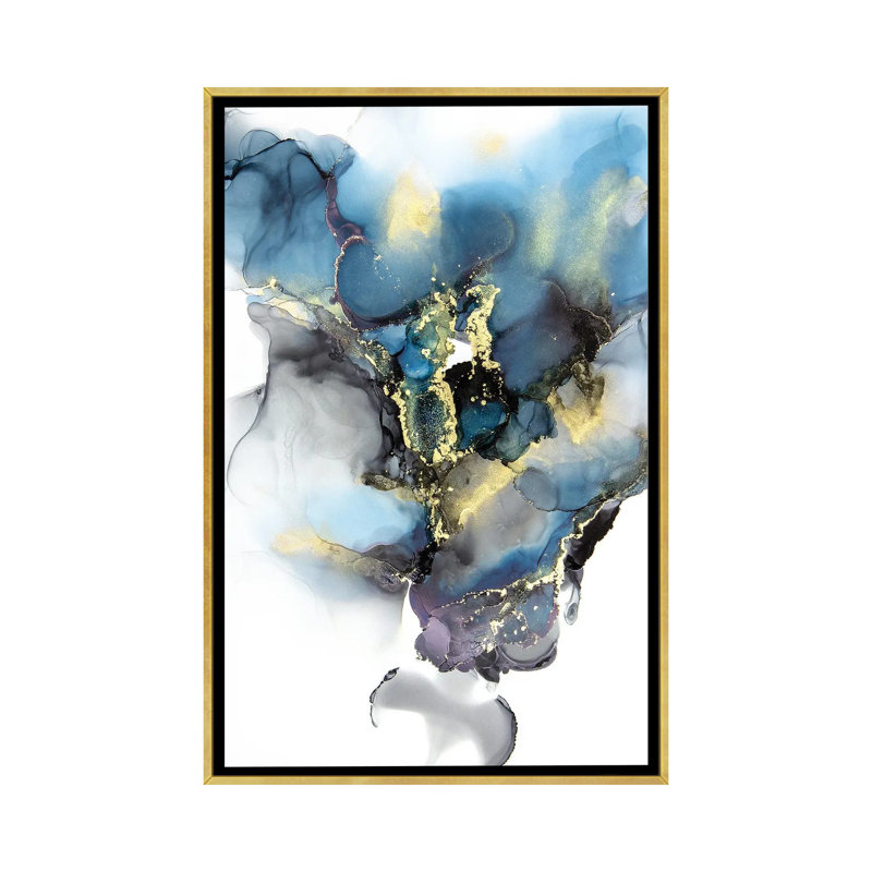 Reproduction d’art sur toile orageuse de Jamie Pomeranz, Pas de tapis, H 26 po x l 18 po x 1,5 po, Toile encadrée d'or