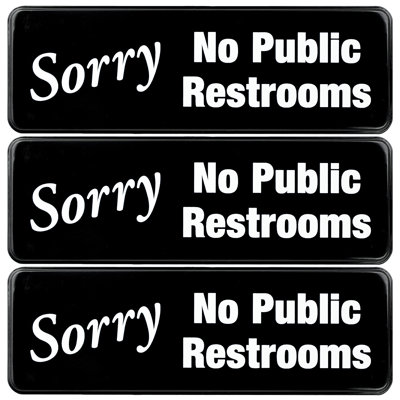No Public Restroom Sign