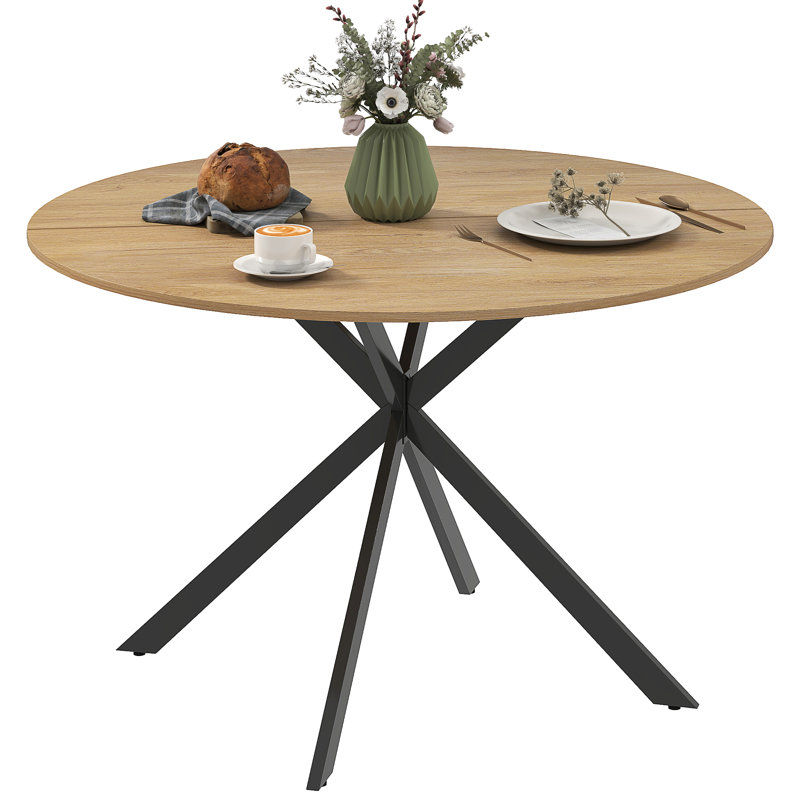 Round Metal Base Dining Table