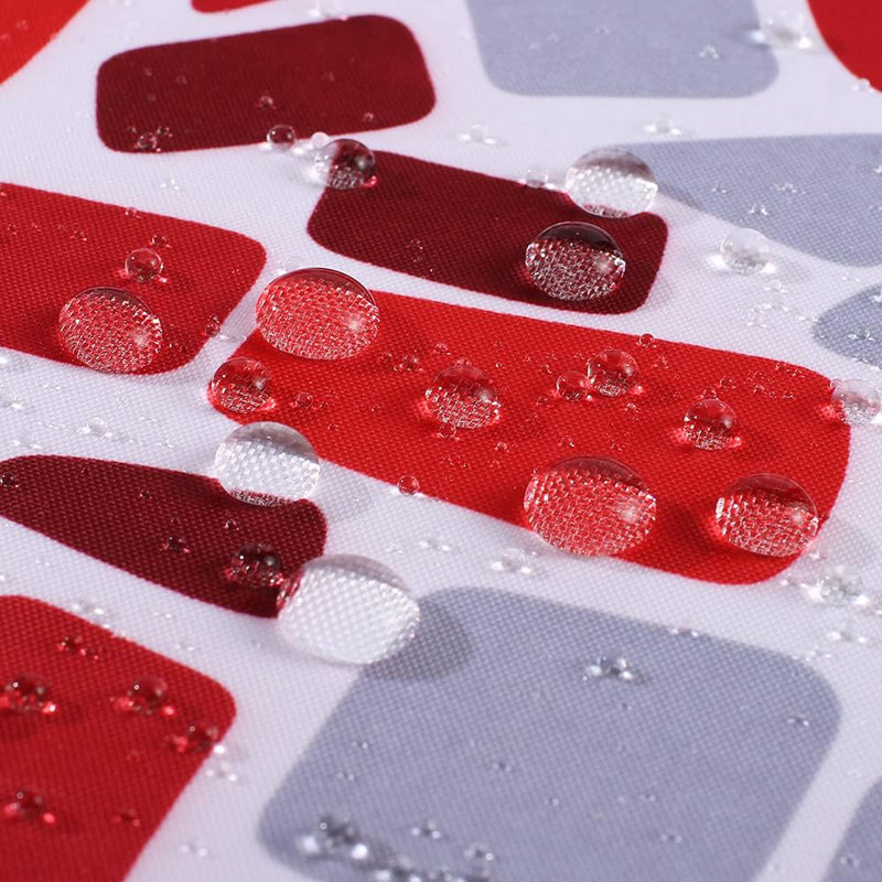 Shower Curtain 180X180 Cm (71 X 71 Inch), Mosaic Red