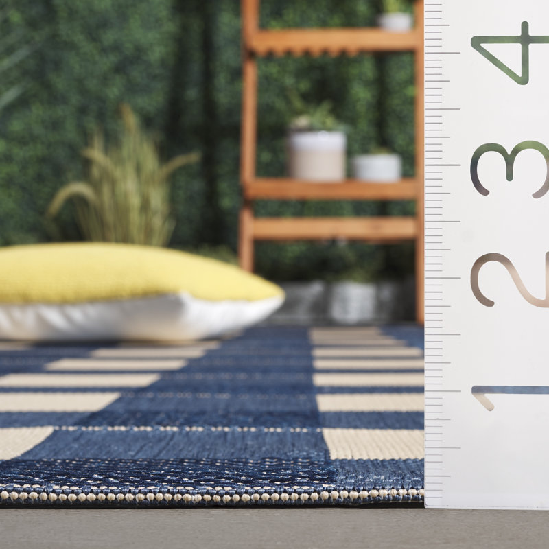 Courtyard 6443 Geometric Indoor/Outdoor Area Rug, Rectangle 5'3" x 7'6"