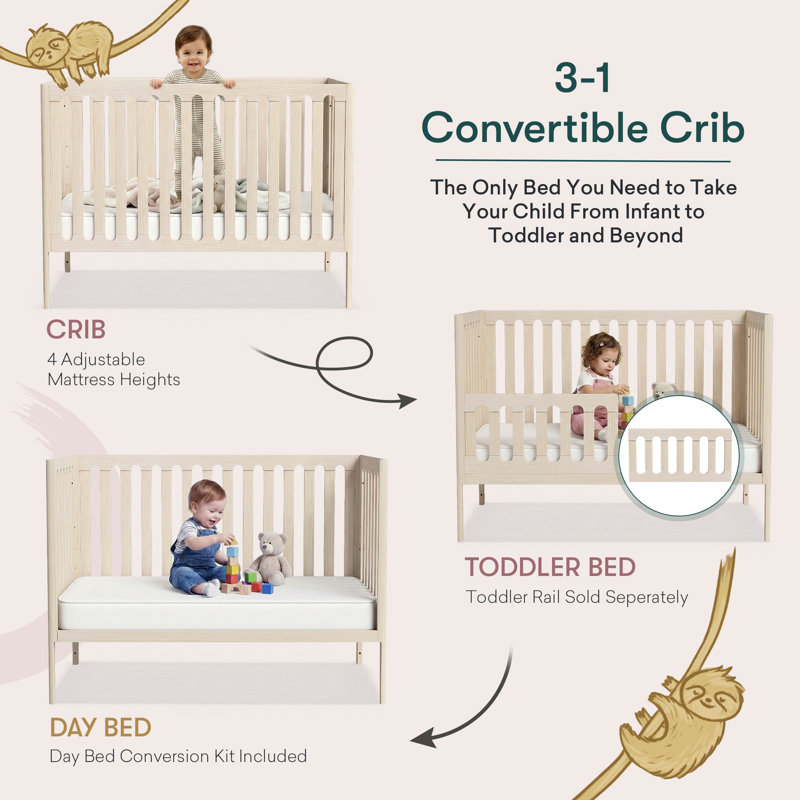 Lulla & Lulli Crib, Blond Wood