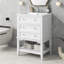 Meuble-lavabo compact compact de 24 po avec lavabo, durable et élégant pour les petites salles de bain, imperméable et peu encombrant