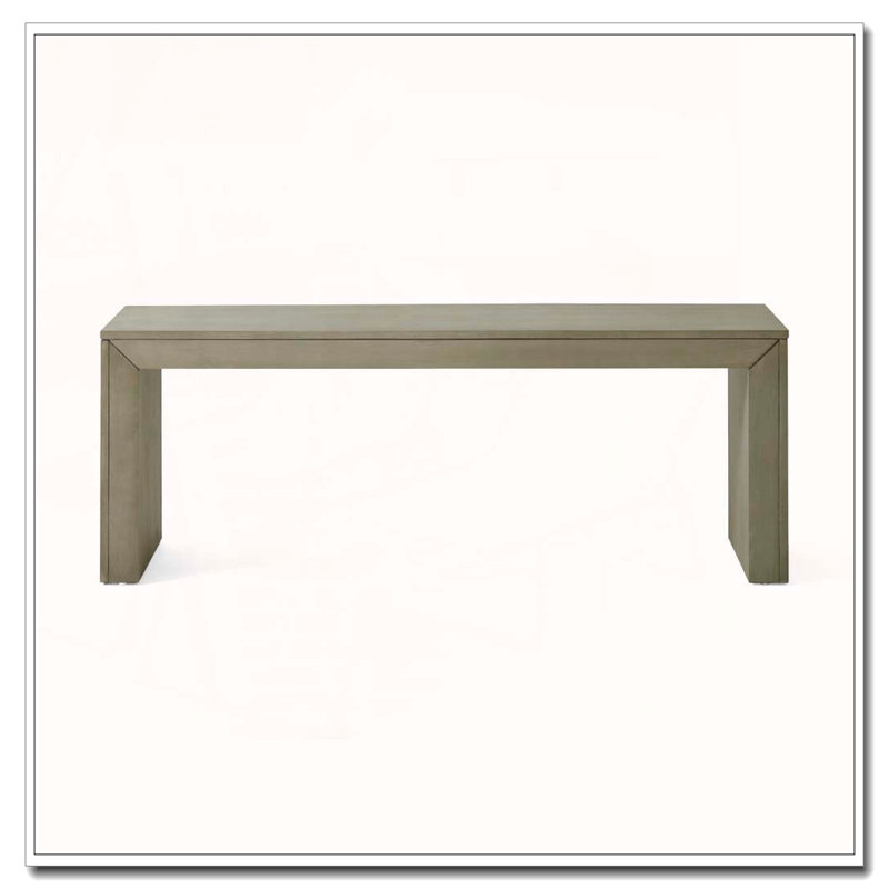 Banc de salle à manger en bois, 48 pouces, Gris + taupe