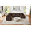 Canapé modulaire surdimensionné de 129 po en forme de U Canapé moderne de 129 po revêtu de velours côtelé doux avec une chaise longue pour le salon-290093889