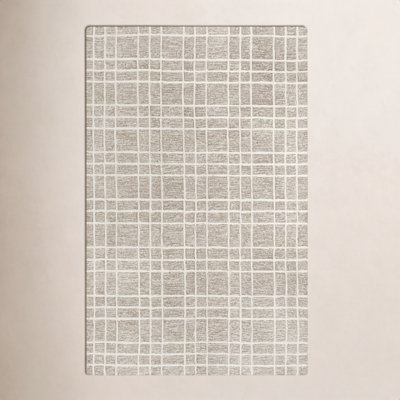 Alec Brown Hand-Tufted Geometric Wool Rug