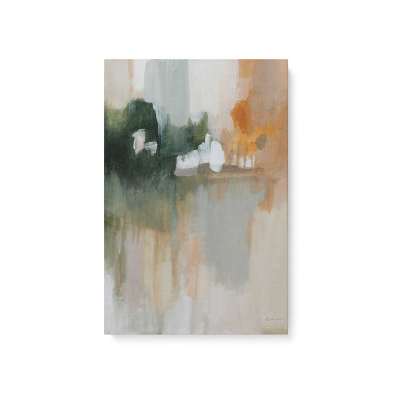 «Mute Autumn Reflections», reproduction sur toile, H 30,75 po x l 20,75 po x P 1,75 po, Cadre flottant blanc opaque