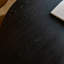 Table ronde simple en bois de frêne et acier inoxydable-923896052-923896041