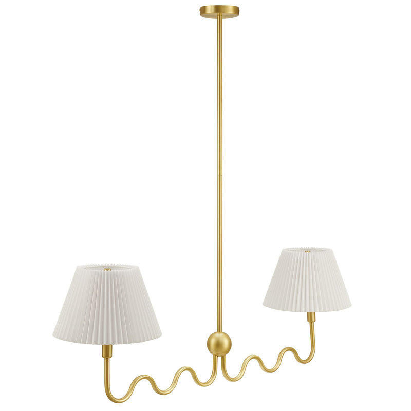 Luminaire suspendu en laiton Wave Squiggle, Laiton