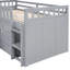 Grey Twin Loft And Platform Bed - Modern Functional Bedroom Option Space Optimize Space-819222393