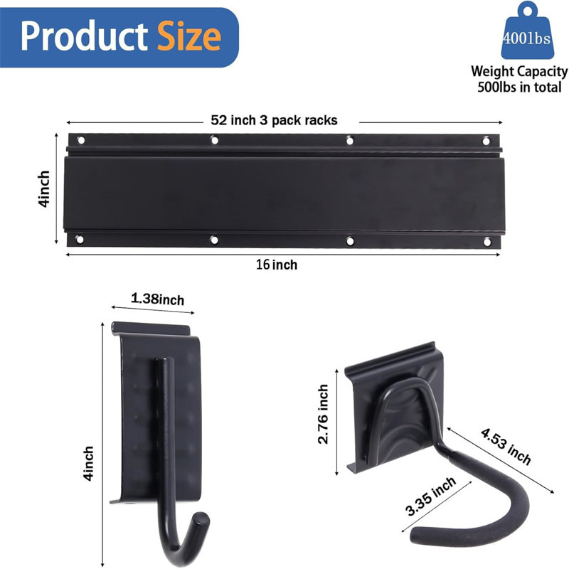 Metal Wall Mounted Bike Rack