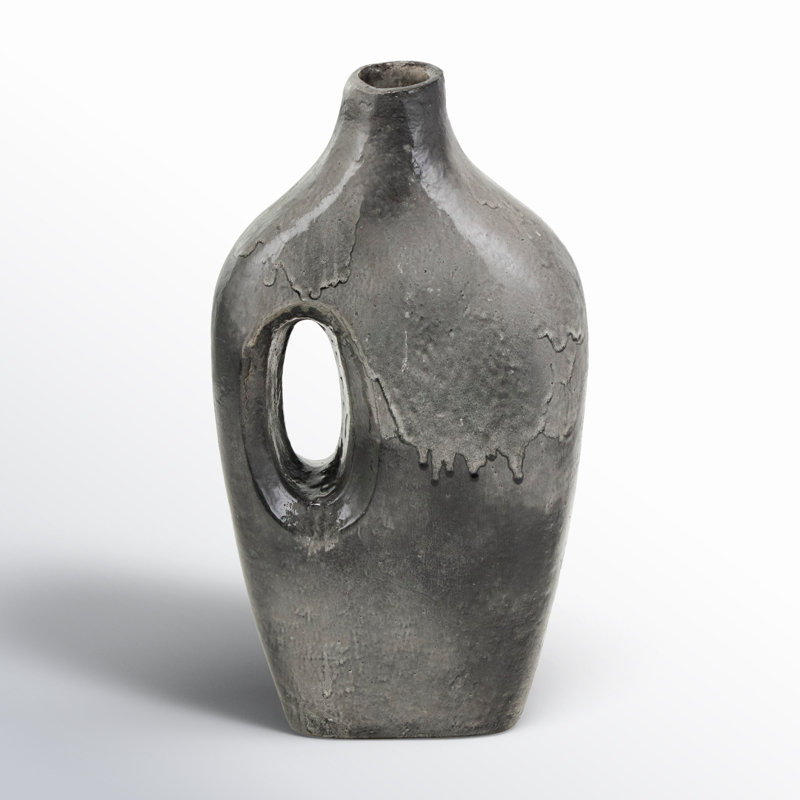 Kimona Earthenware Table Vase, 13.8" H x 7.45" W x 3.55" D
