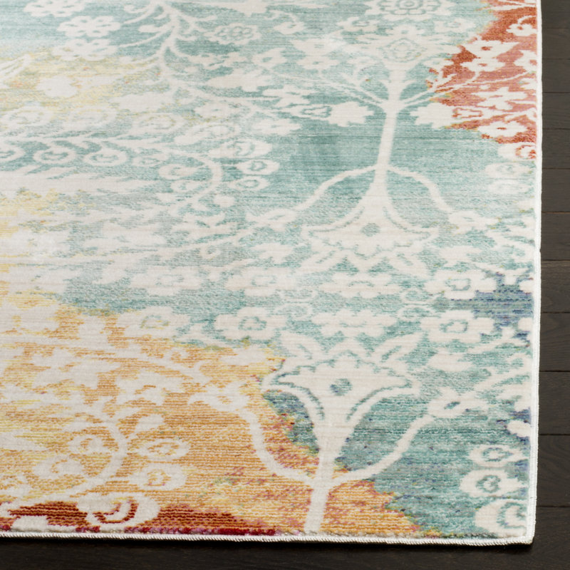 Mystique Performance Floral Rug, Square 6'7"