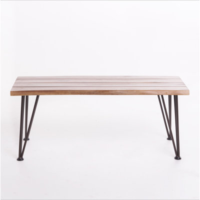 ZION INDUSTRIAL WOOD AND METAL COFFEE TABLE
