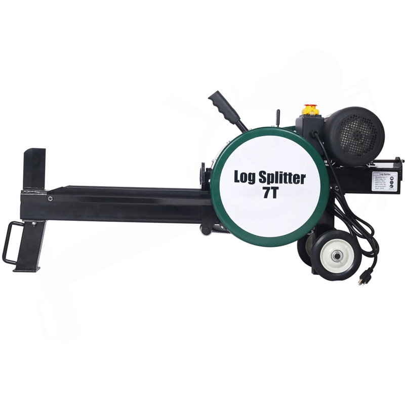 Fendeuse à bois à double volant électrique Splitter à bûches électrique portative 7H Hotizontal 2HP 16A, fendeuse à bois électrique
