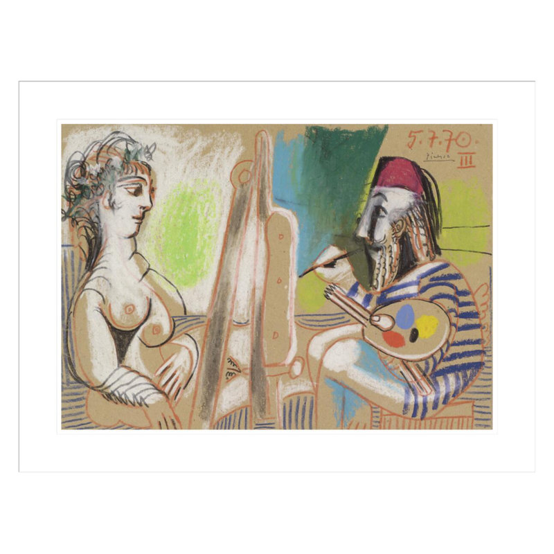 «Painter and Model III» par Pablo Picasso, impression giclée sur cadre, H 22,8 po x l 29,5 po