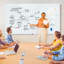 Tableau effaçable à sec mural en verre 72 po x 48 po-120885061