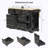 Kitchen Island with 6 Drawers, Pull Out Trash Can Storage, Rolling Kitchen Island on 5 Wheels with Drop Leaf-99264763