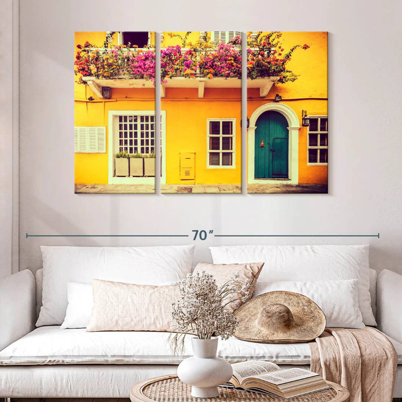 Lilie Traditional Colombian Building, 32" H x 50" W